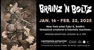 Lighthouse ArtCenter presents 'Tyler K. Smith: Brainz 'N Boltz'